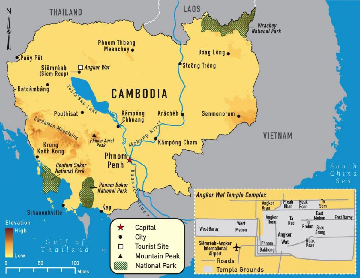 angkor mapa Camboja