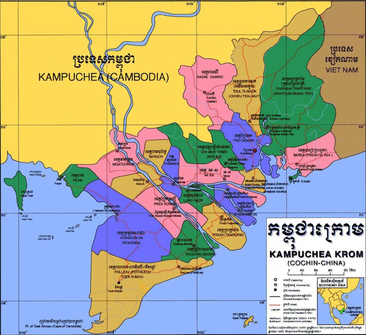 mapa da kampuchea