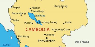 Camboja cidades mapa